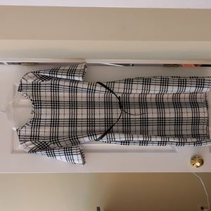 Black and White Stretchy Dress, SIZE L